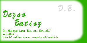 dezso batisz business card